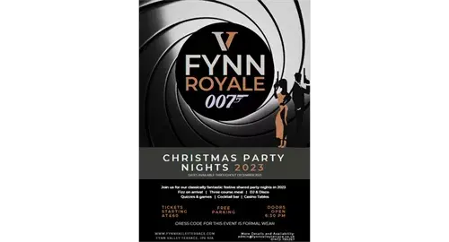 James Bond Themed Christmas Party Nights 2024 at Fynn Valley Terrace